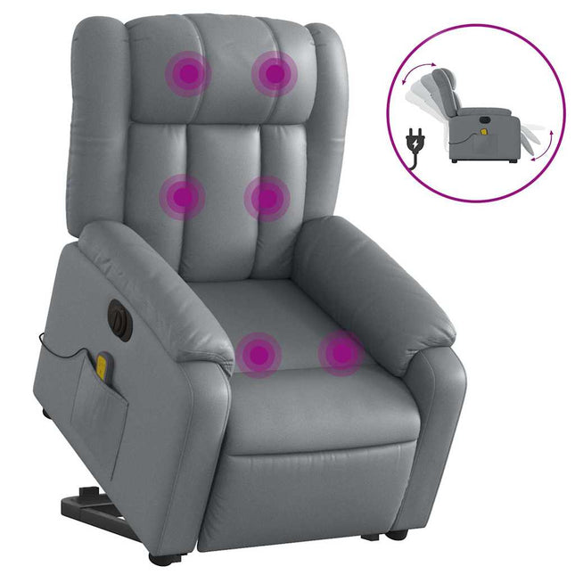 Sta-Op-Massagestoel Elektrisch Kunstleer