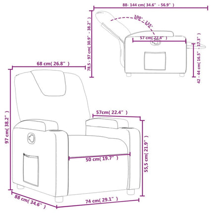 Relaxfauteuil Lichtgrijze Stof
