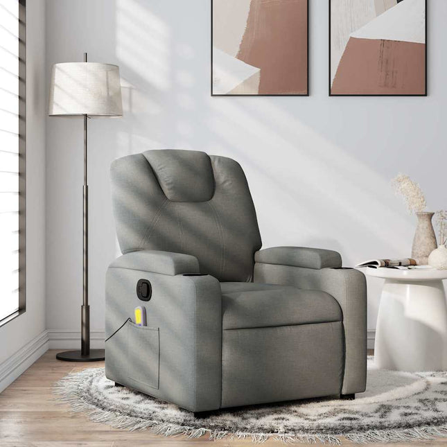 Relaxfauteuil Lichtgrijze Stof