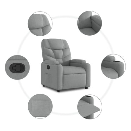 Relaxfauteuil Lichtgrijze Stof