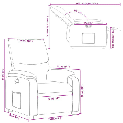 Relaxfauteuil Lichtgrijze Stof