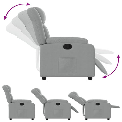 Relaxfauteuil Lichtgrijze Stof