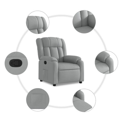 Relaxfauteuil Lichtgrijze Stof