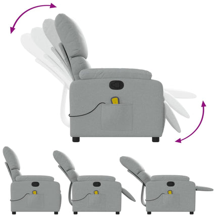 Massagestoel Met Lichtgrijze Stof