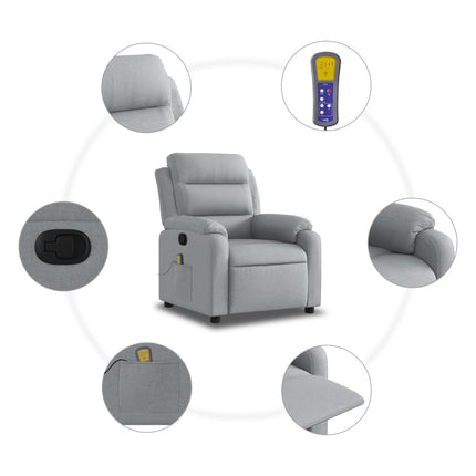 Massagestoel Met Lichtgrijze Stof