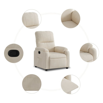Fauteuil Verstelbaar Microvezelstof Beige