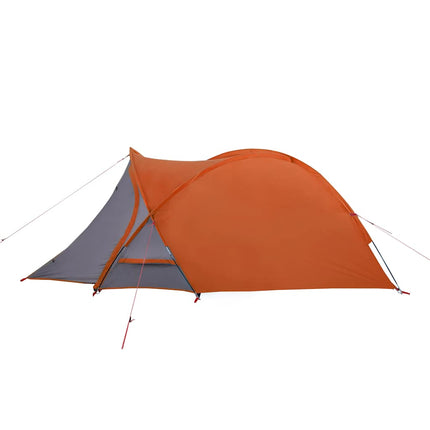 Koepeltent 2-Persoons Waterdicht Grijs En Oranje