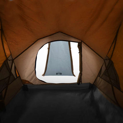 Koepeltent 2-Persoons Waterdicht Grijs En Oranje