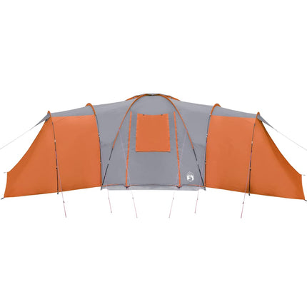 Koepeltent 12-Persoons Waterdicht Grijs En Oranje