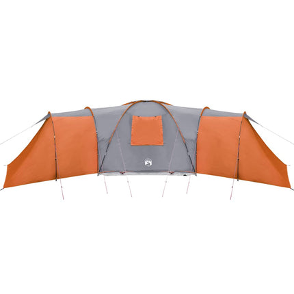 Koepeltent 12-Persoons Waterdicht Grijs En Oranje