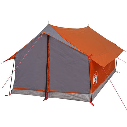 Tent 2-Persoons Waterdicht Grijs En Oranje
