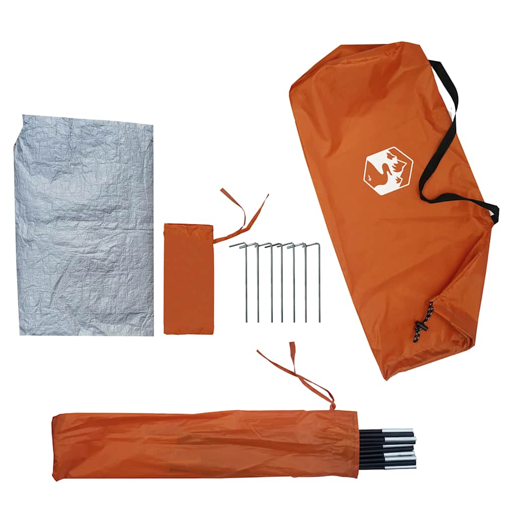 Tent 2-Persoons Waterdicht Grijs En Oranje