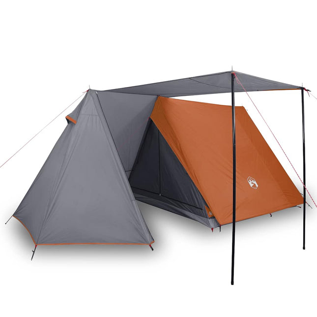 Tent 3-Persoons Waterdicht Grijs En Oranje
