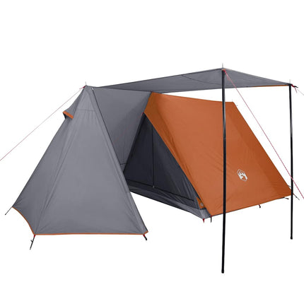 Tent 3-Persoons Waterdicht Grijs En Oranje
