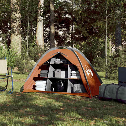 Opbergtent 9 vakken waterdicht grijs en oranje