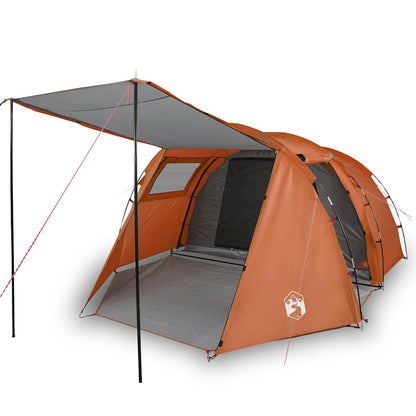 Tunneltent 4-Persoons Waterdicht Grijs En Oranje