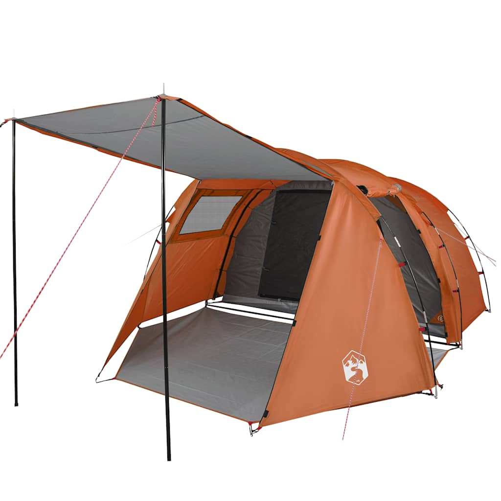Tunneltent 4-Persoons Waterdicht Grijs En Oranje