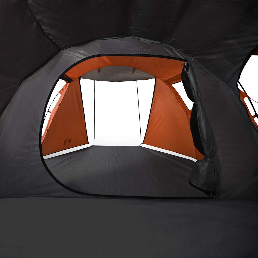 Tunneltent 4-Persoons Waterdicht Grijs En Oranje