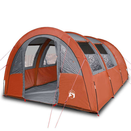 Tunneltent 4-Persoons Waterdicht En Oranje Grijs