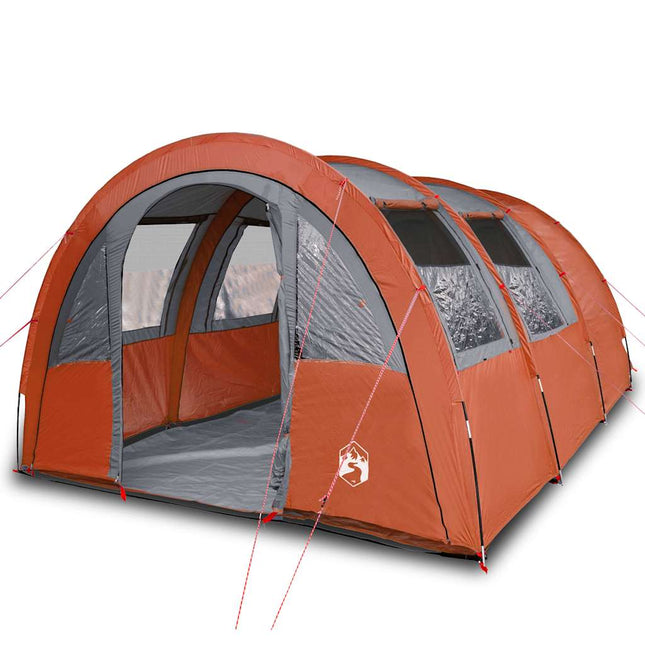 Tunneltent 4-Persoons Waterdicht En Oranje Grijs