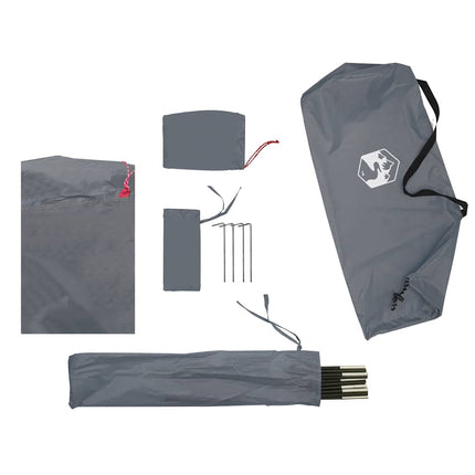 Strandtent 274X178X170/148 Cm 185T Polyester Grijs