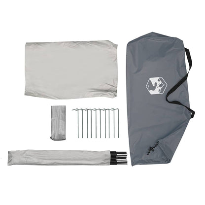 Strandtent 268X223X125 Cm 185T Polyester Grijs