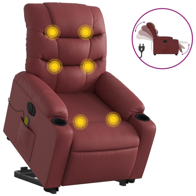 Sta-Op-Massagestoel Elektrisch Kunstleer