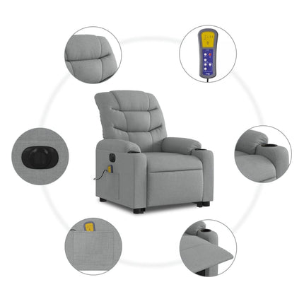 Sta-Op-Massagestoel Elektrisch Verstelbaar Stof