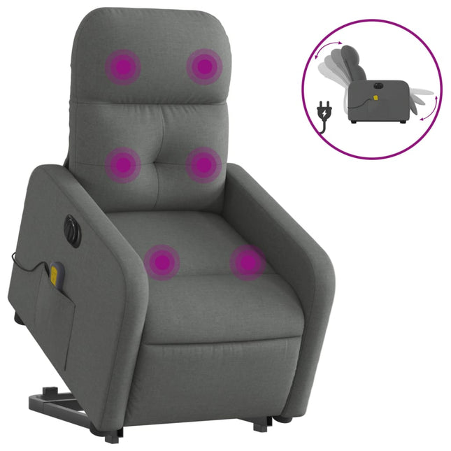 Sta-Op-Massagestoel Elektrisch Verstelbaar Stof