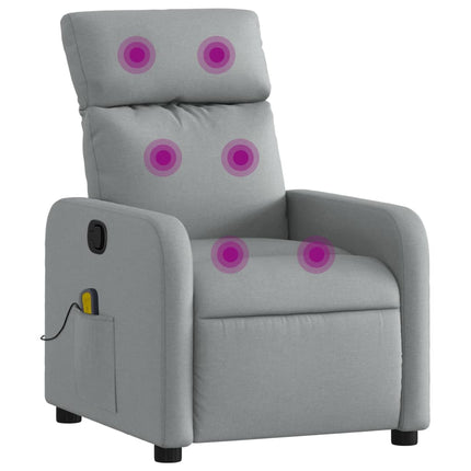 Massagestoel Lichtgrijze Stof