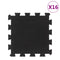 Rubbertegels 16 St 16 Mm 30X30 Cm Zwart