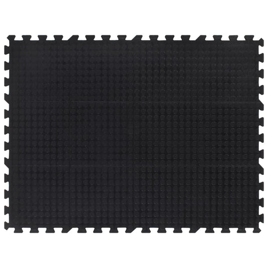 Rubbertegel 12 mm 90x120 cm, zwart