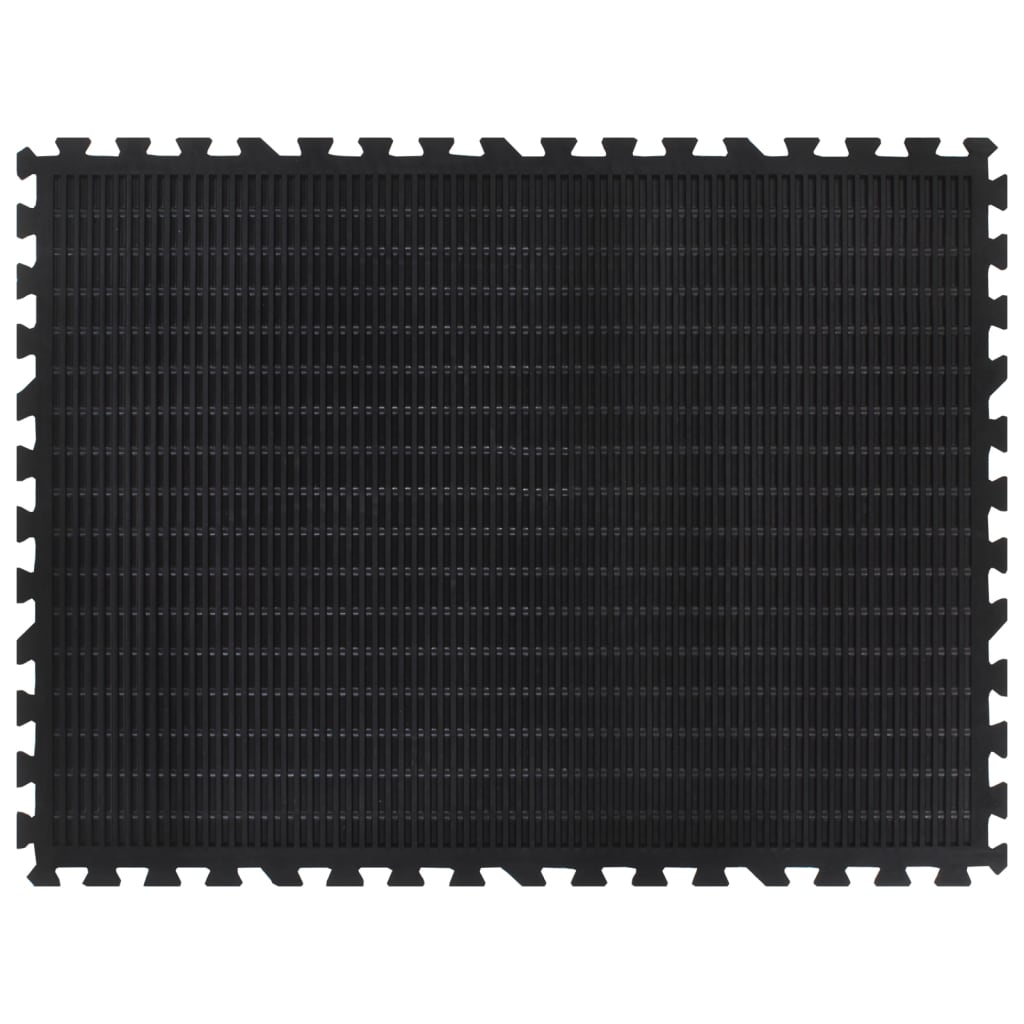 Rubbertegel 12 mm 90x120 cm, zwart