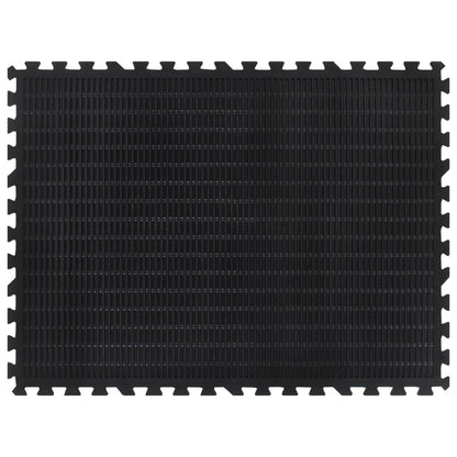 Rubbertegel 12 mm 90x120 cm, zwart