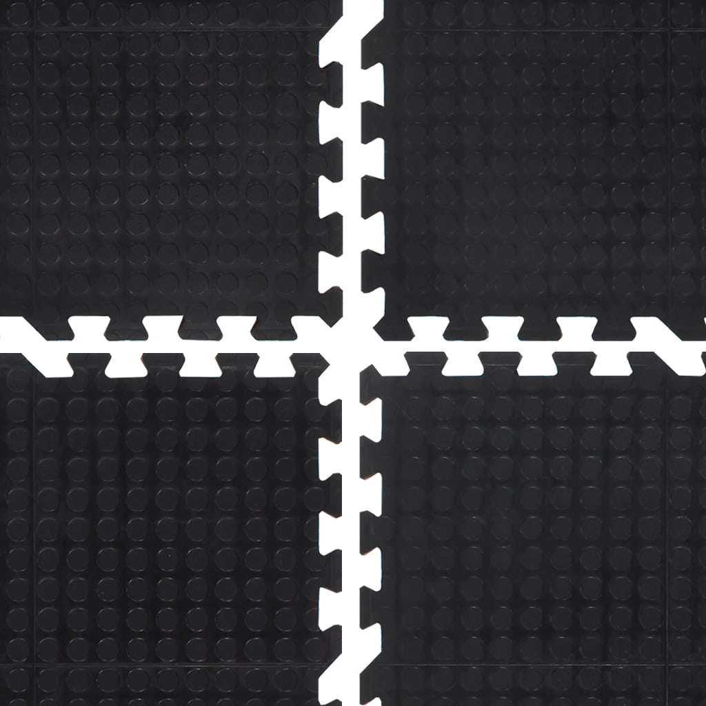 Rubbertegel 12 mm 90x120 cm, zwart