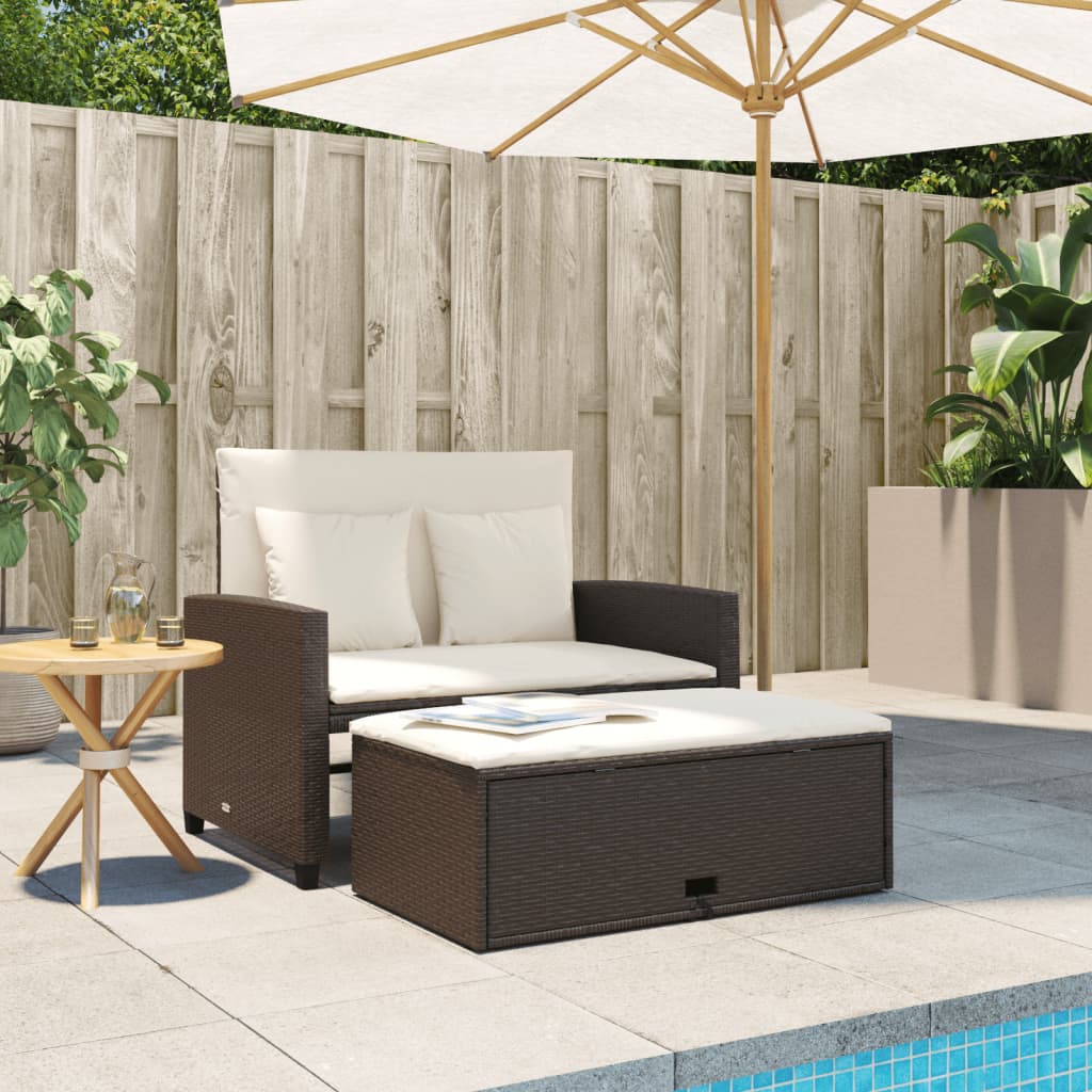 Tuinbank 2-Zits Met Kussens Poly