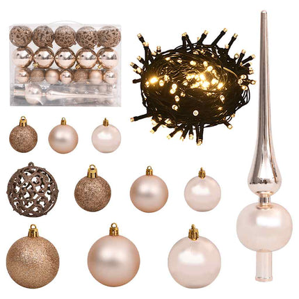Kunstkerstboom Met Scharnieren 150 Led En Kerstballen 120 Cm