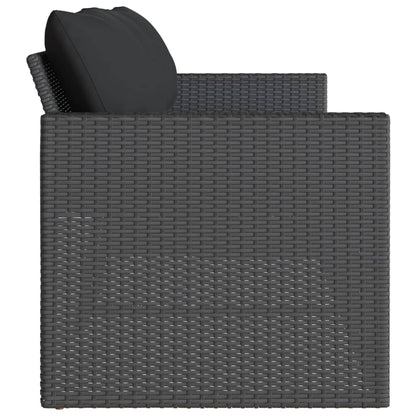 Tuinbank 3-Zits Met Kussens Poly Rattan