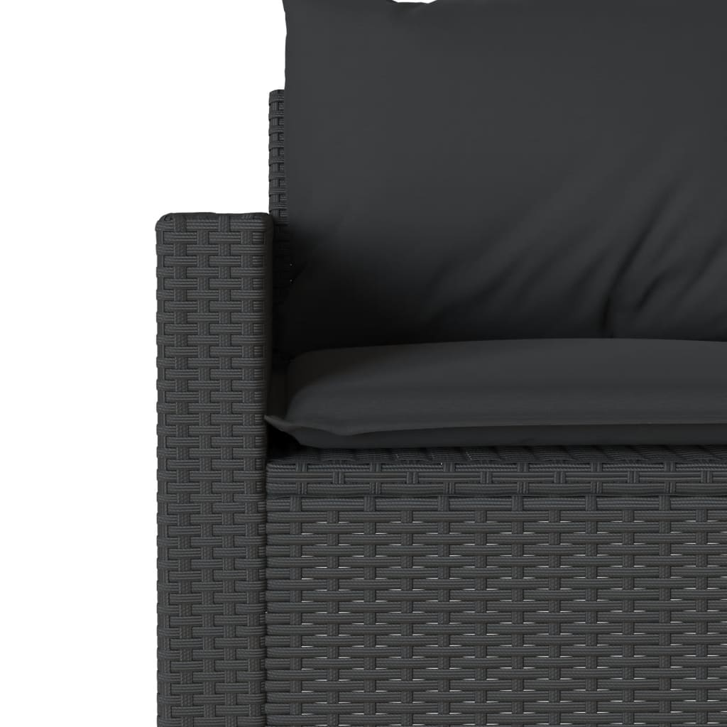 Tuinbank 3-Zits Met Kussens Poly Rattan