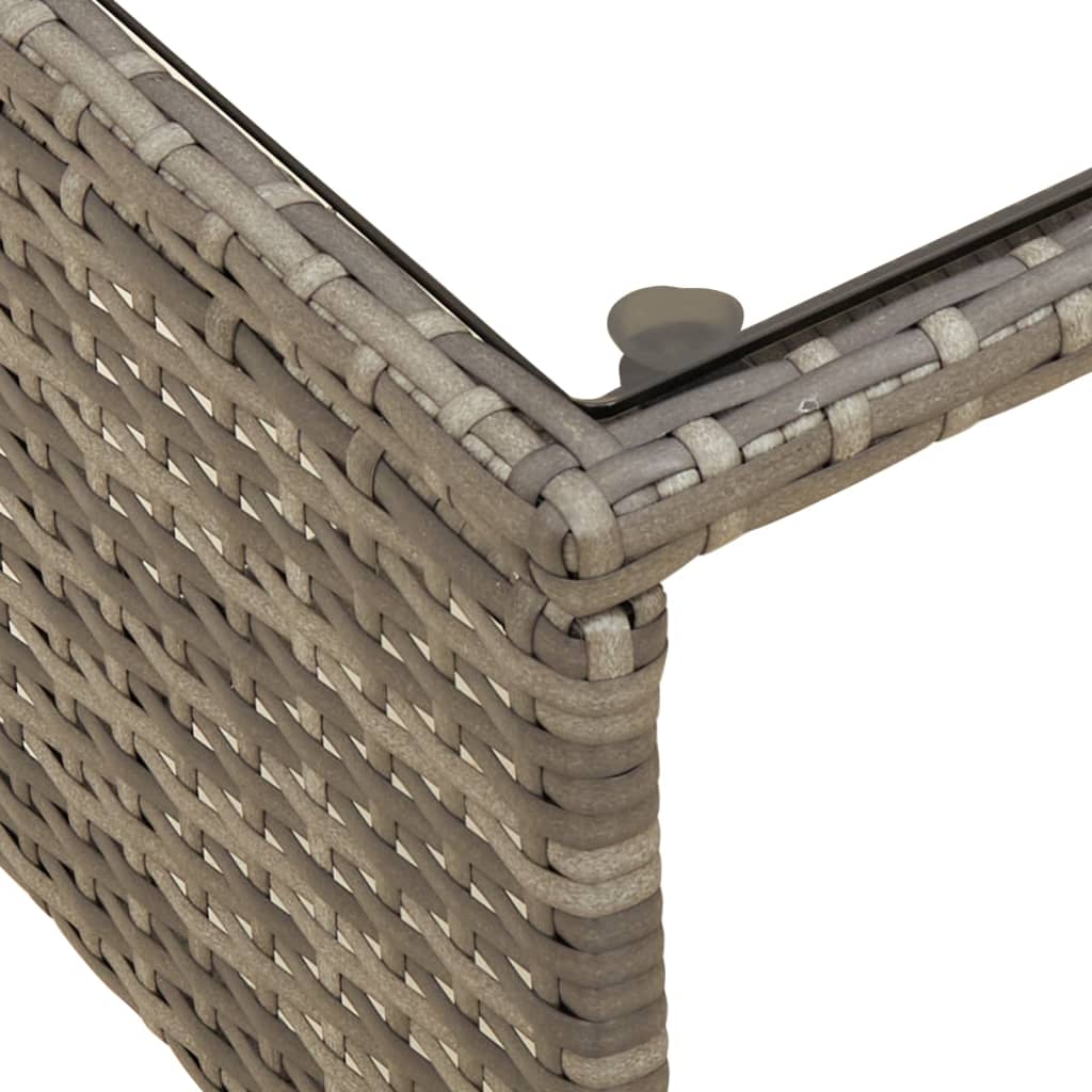 Tuinbank Met Tafel En Kussens L-Vormig Poly Rattan