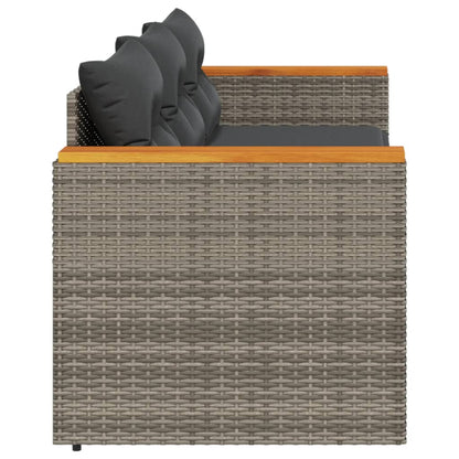 Tuinbank 3-Zits Met Kussens Poly Rattan