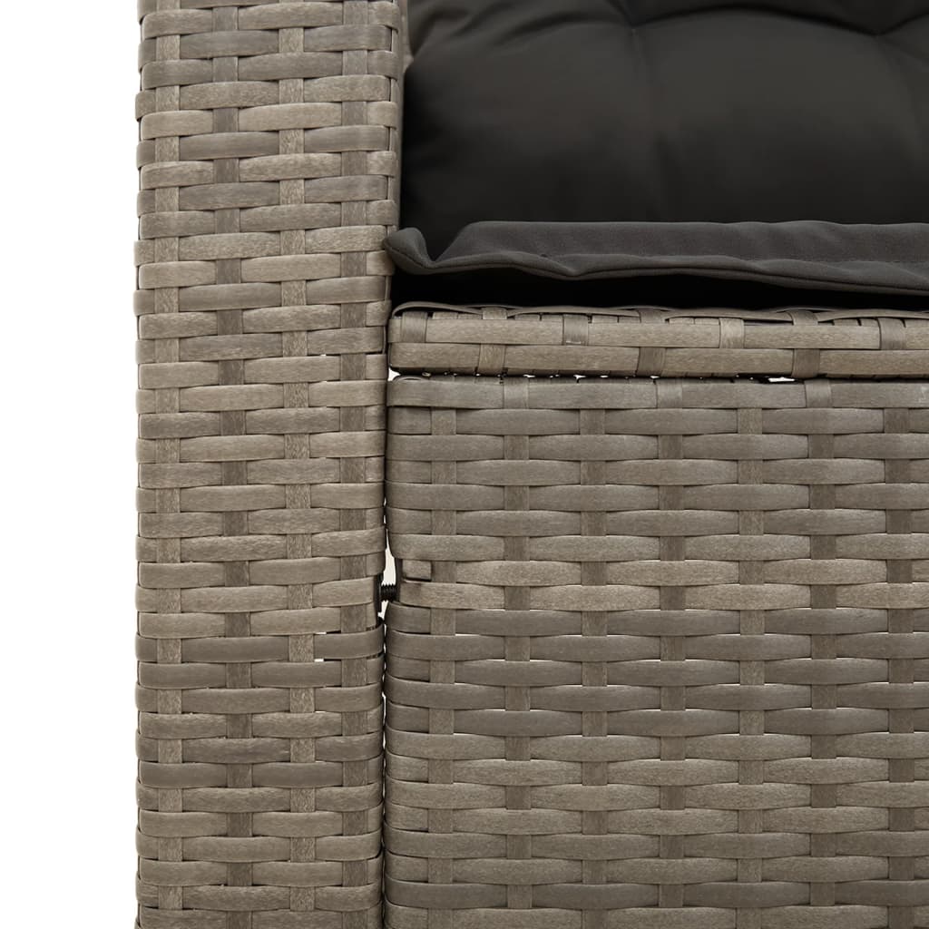 Tuinbank 3-Zits Met Kussens Poly Rattan