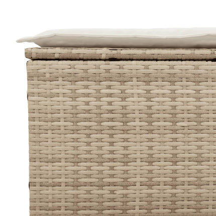 Tuinbank 3-Zits Met Kussens Poly Rattan