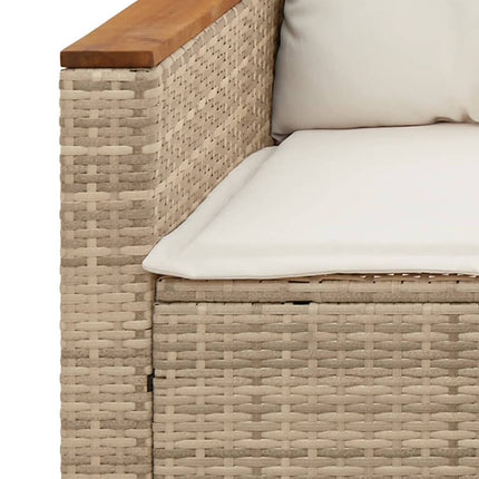 Tuinbank 3-Zits Met Kussens Poly Rattan