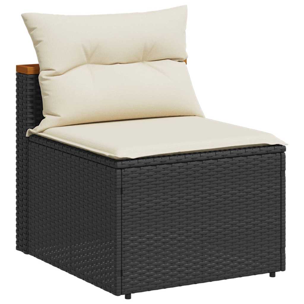 Tuinbanken 2 St Zonder Armleuning Met Kussens Poly Rattan
