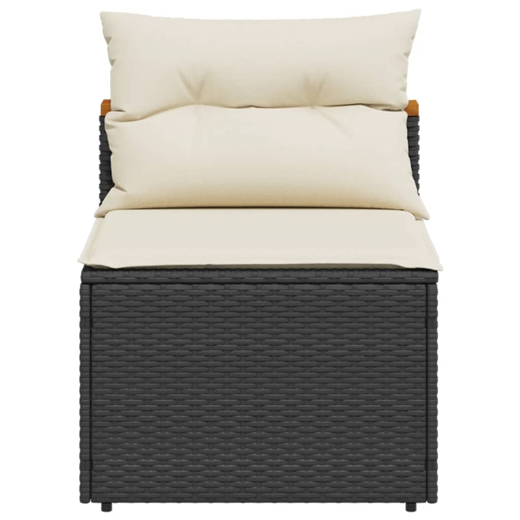 Tuinbanken 2 St Zonder Armleuning Met Kussens Poly Rattan