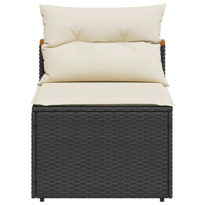 Tuinbanken 2 St Zonder Armleuning Met Kussens Poly Rattan