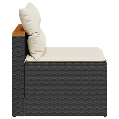 Tuinbanken 2 St Zonder Armleuning Met Kussens Poly Rattan