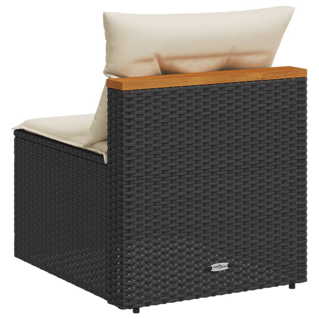 Tuinbanken 2 St Zonder Armleuning Met Kussens Poly Rattan