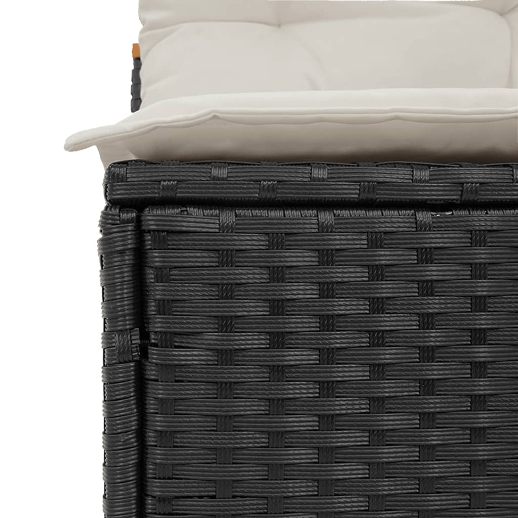 Tuinbanken 2 St Zonder Armleuning Met Kussens Poly Rattan